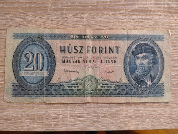 Régi 20 forintos bankjegy